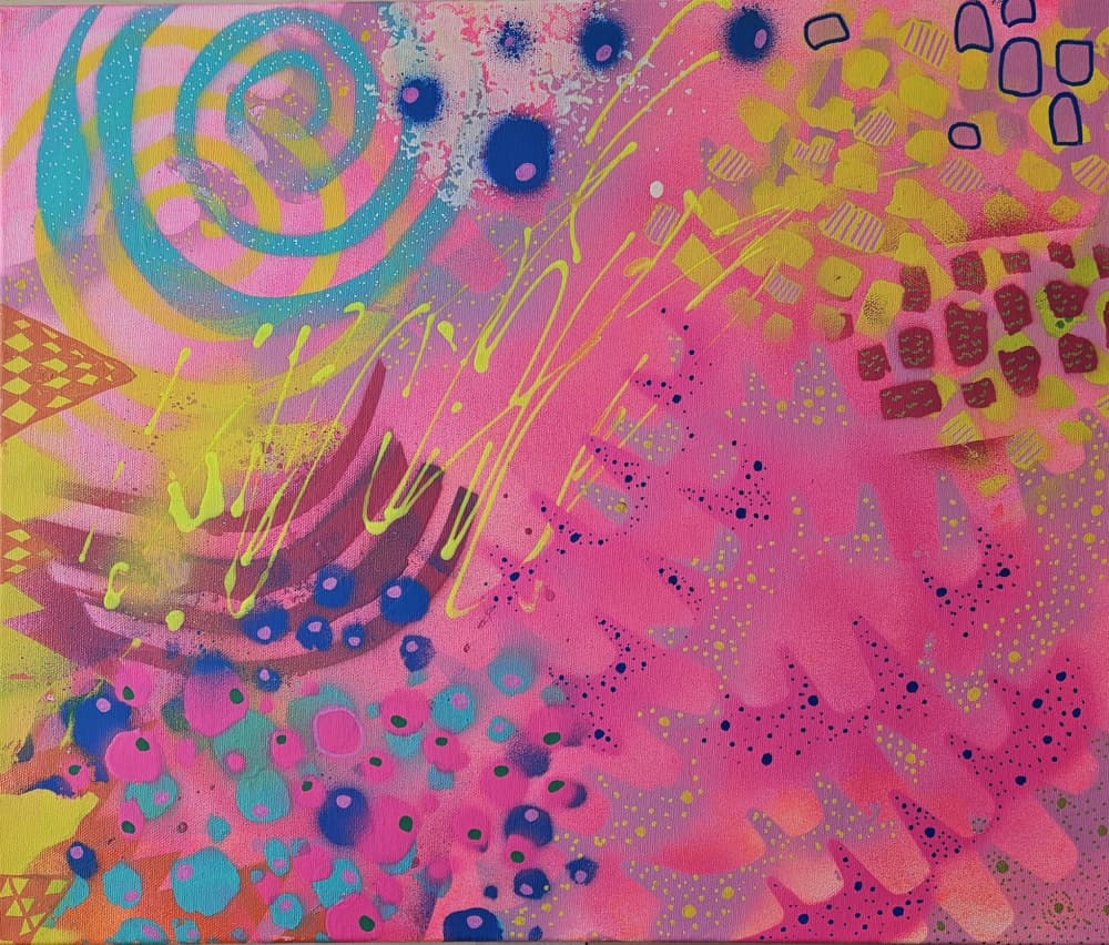 Vibrant Abstract Flow by Olea Huuska — canvas wall art