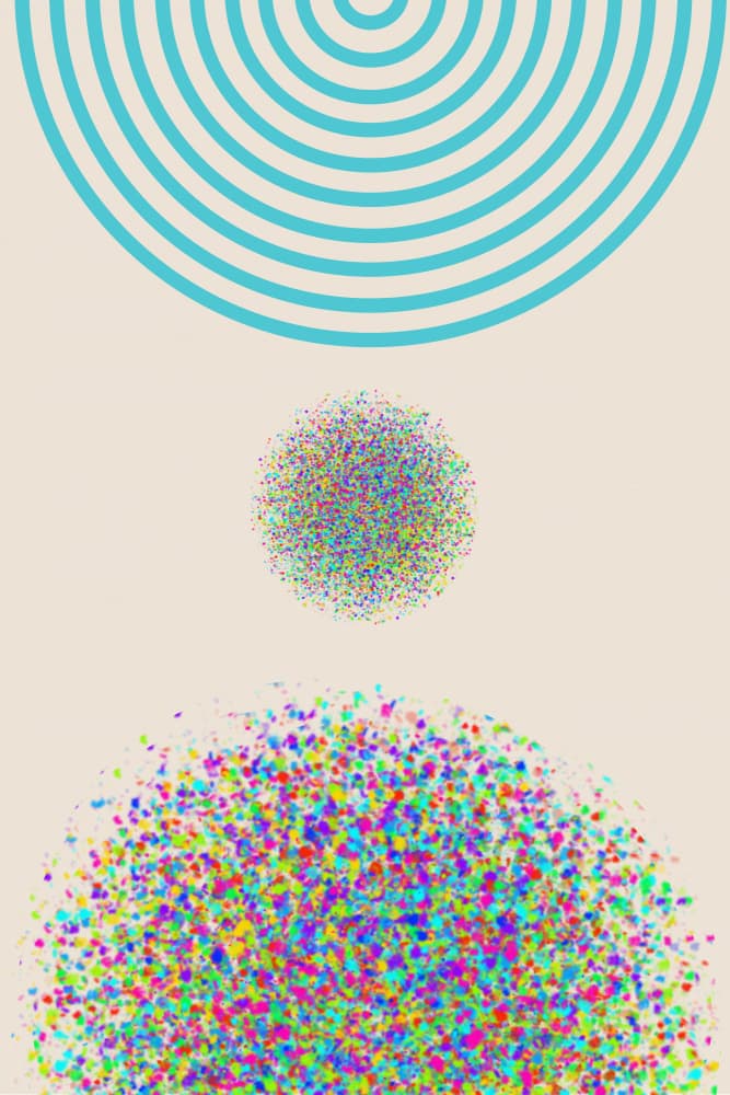 Vibrant Arcs and Dots by Tonya van Schalkwyk — canvas wall art