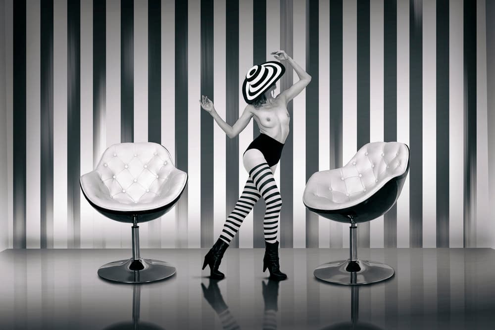 Chic Nude Stripes by Christine von Diepenbroek — canvas wall art
