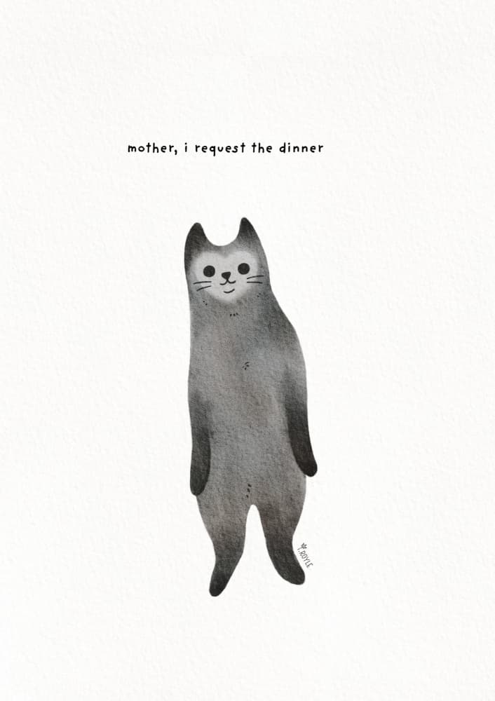 Hungry Cat's Request by Tara Royle — canvas wall art