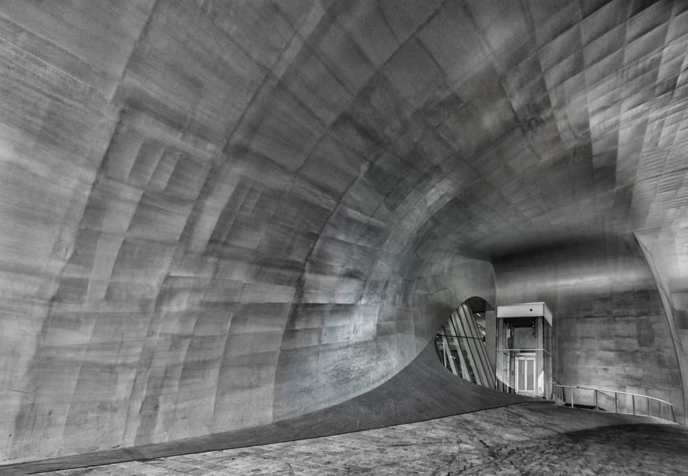 Curved Concrete Interior by Marianne Wogeck — canvas wall art