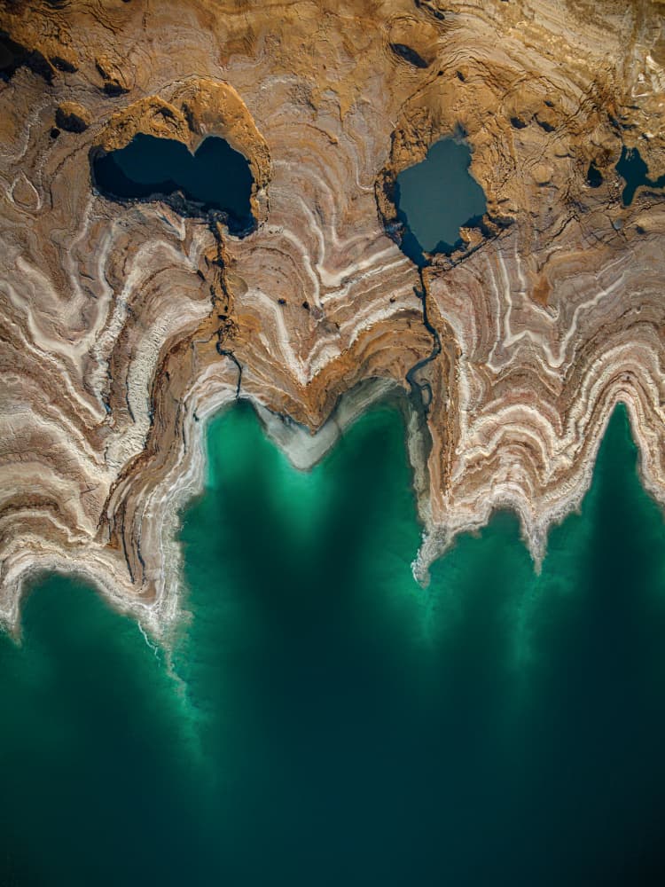 Vivid Lake Patterns by Isam Telhami — canvas wall art