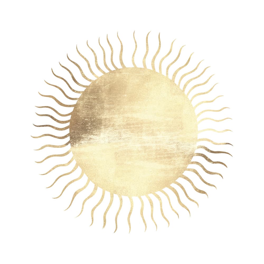 Golden Celestial Sun by Vitor Costa — canvas wall art