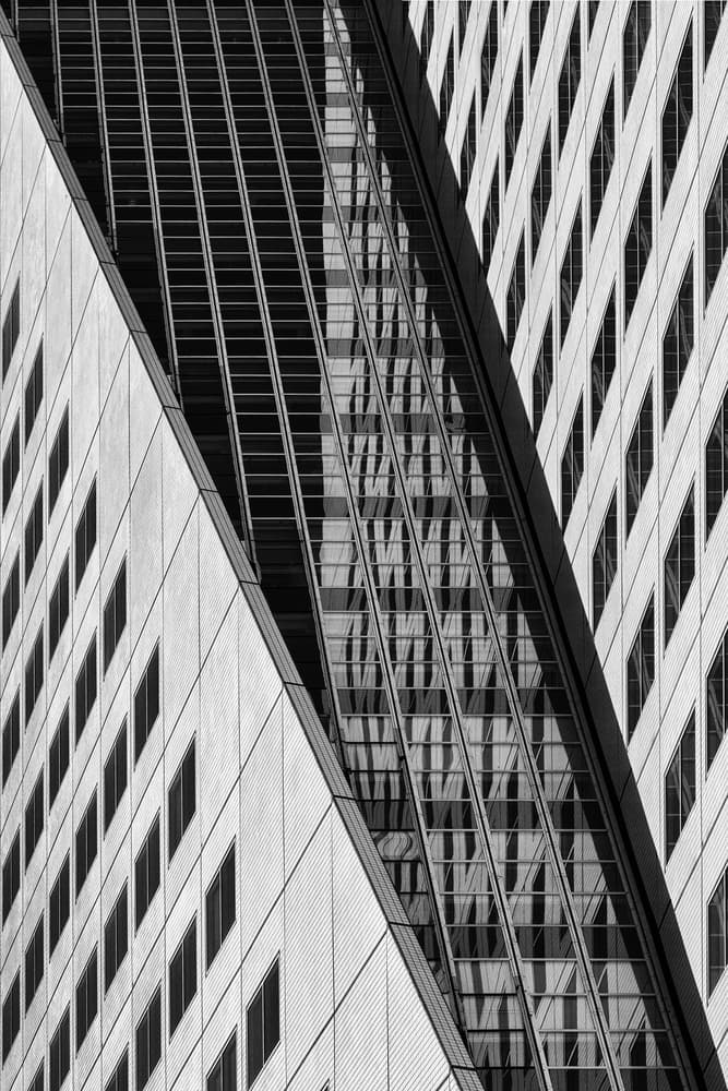 Geometric Glass Facade by Theo Luycx — canvas wall art