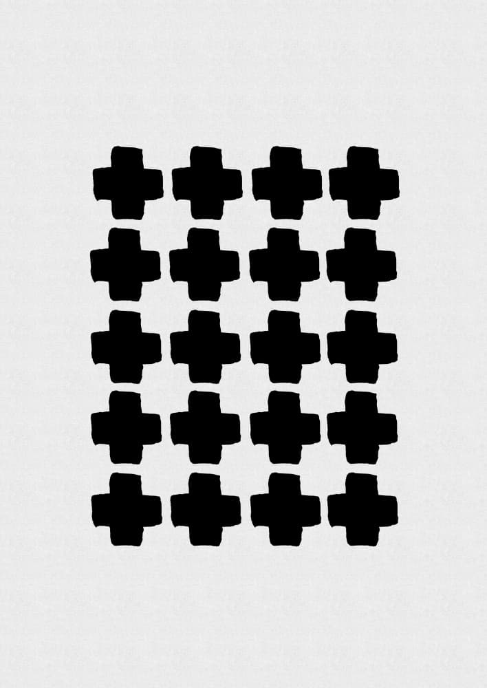 Minimalist Cross Grid by Orara Studio — canvas wall art