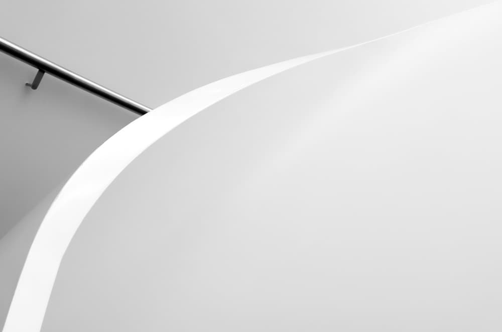 Sleek White Curves by Hans-Wolfgang Hawerkamp — canvas wall art