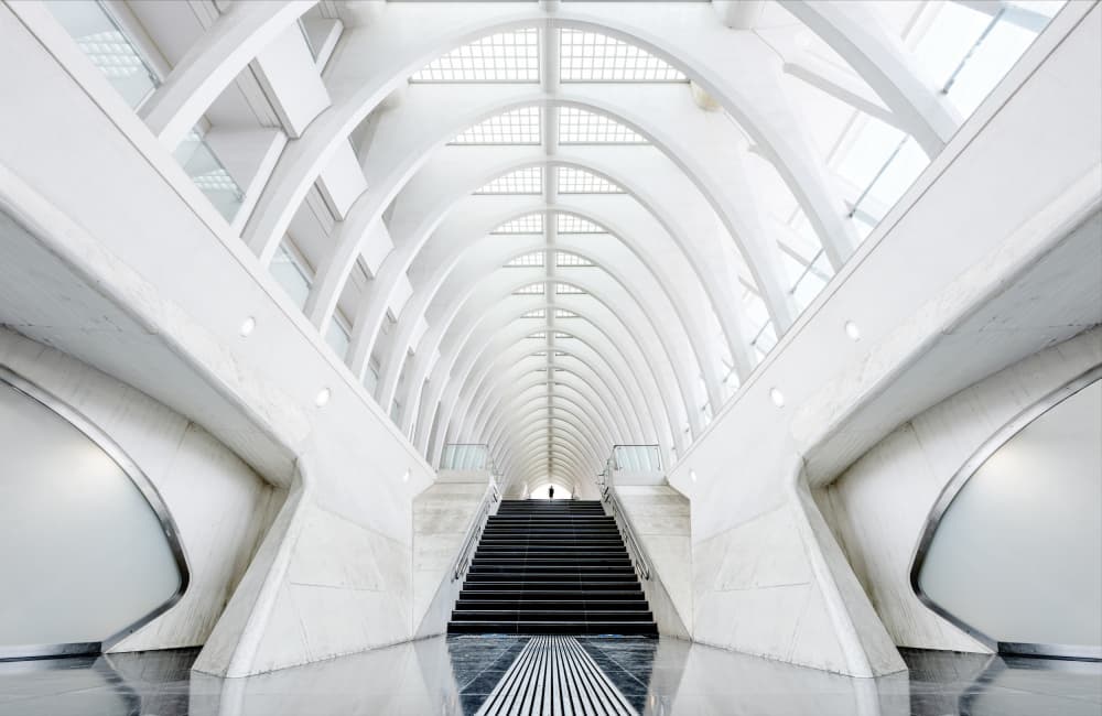 White Arches Perspective by fotomarion — canvas wall art