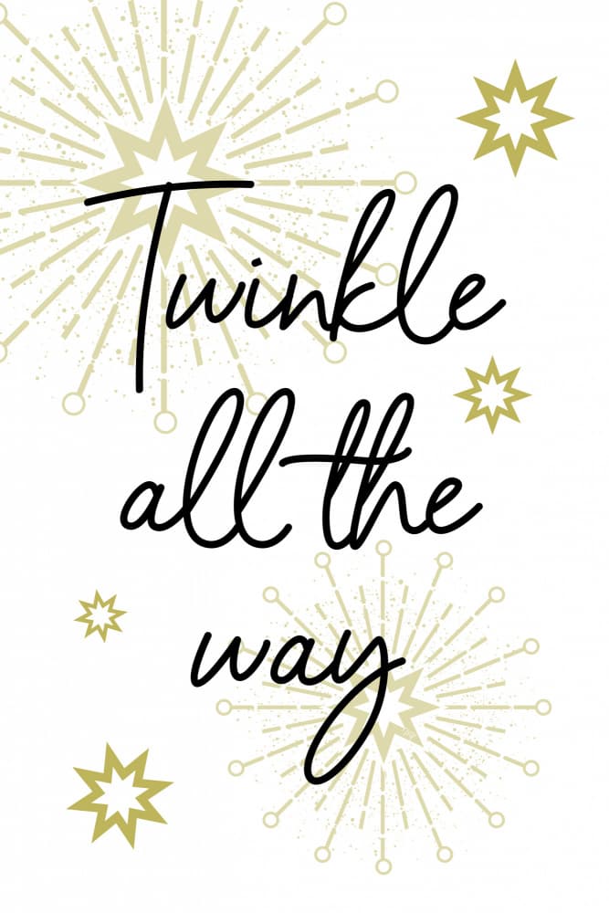Twinkle All The Way by Martina — canvas wall art