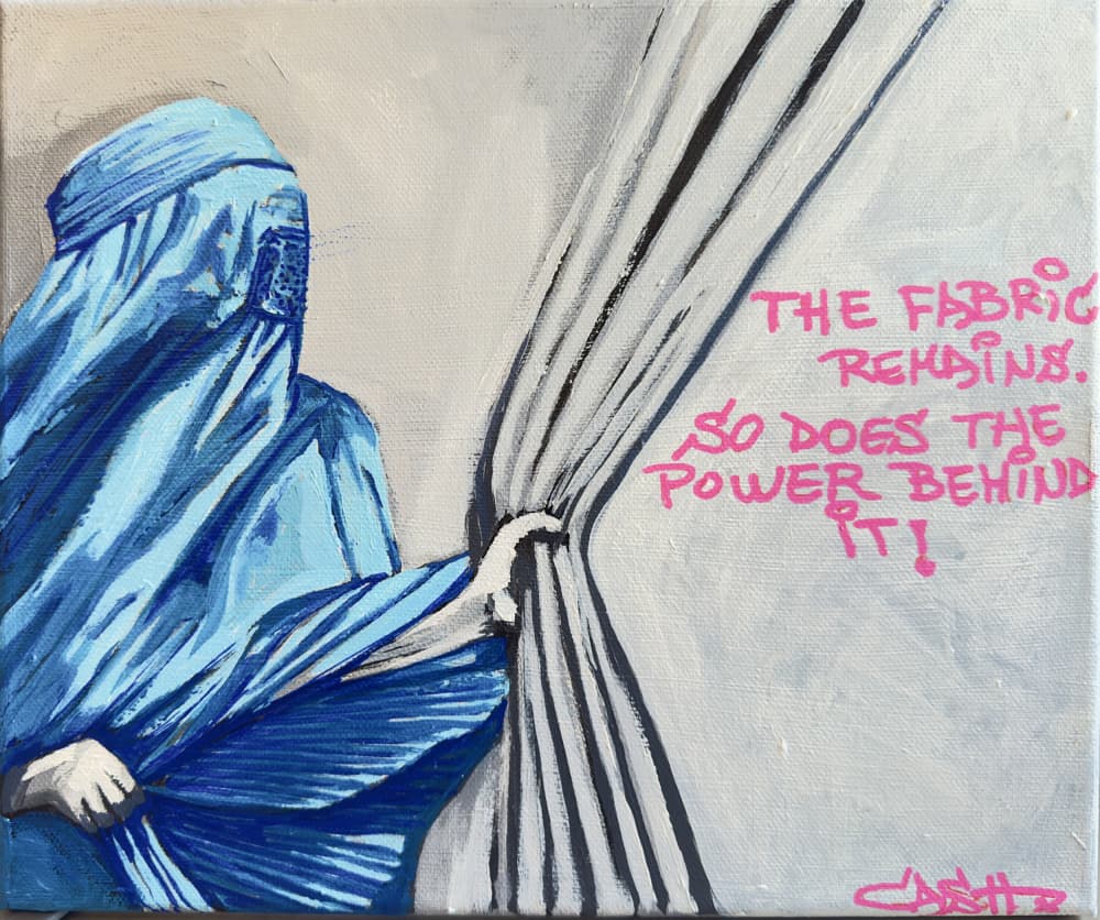 Veiled Woman Power Statement by Suzan Habib — canvas wall art