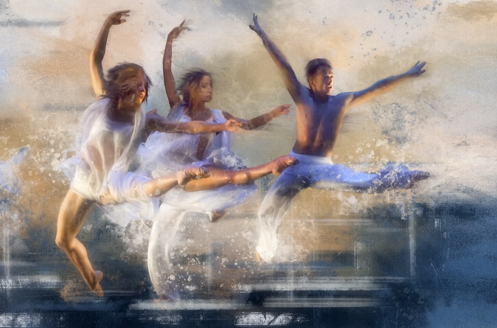 Dancers in Fluid Motion by Charlaine Gerber — canvas wall art
