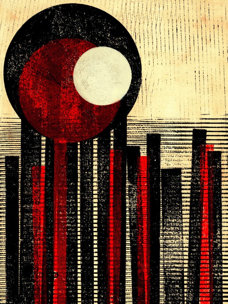 Urban Eclipse Abstract by Petr Strnad — canvas wall art