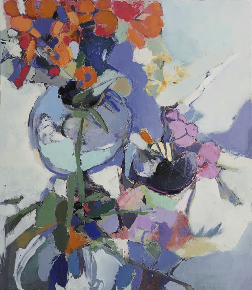 Colorful Abstract Floral by Elena Shraibman — canvas wall art