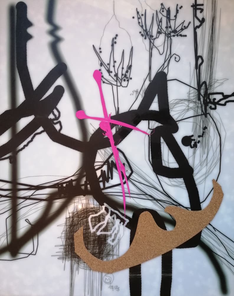 Urban Graphic Pink Abstract by Stefano Mazzolini — canvas wall art
