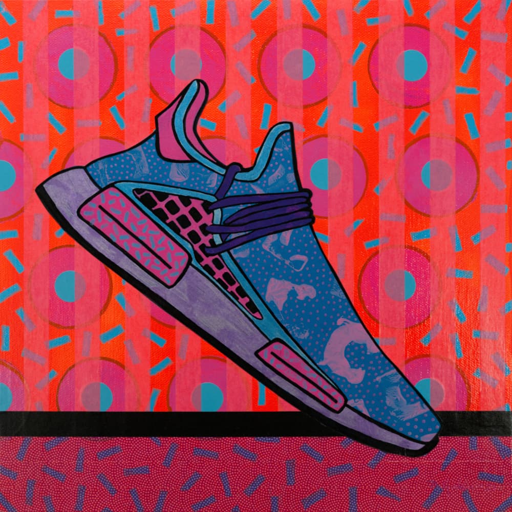 Vibrant Pop Art Sneaker by David Galan — canvas wall art