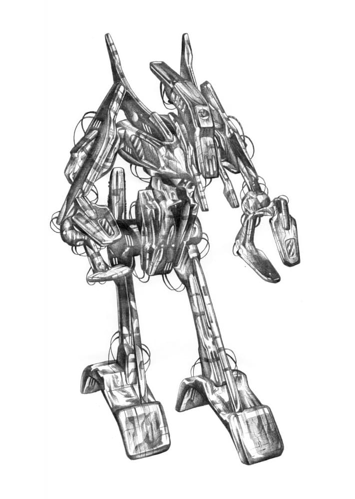 Industrial Sci-Fi Robot by Kulik — canvas wall art