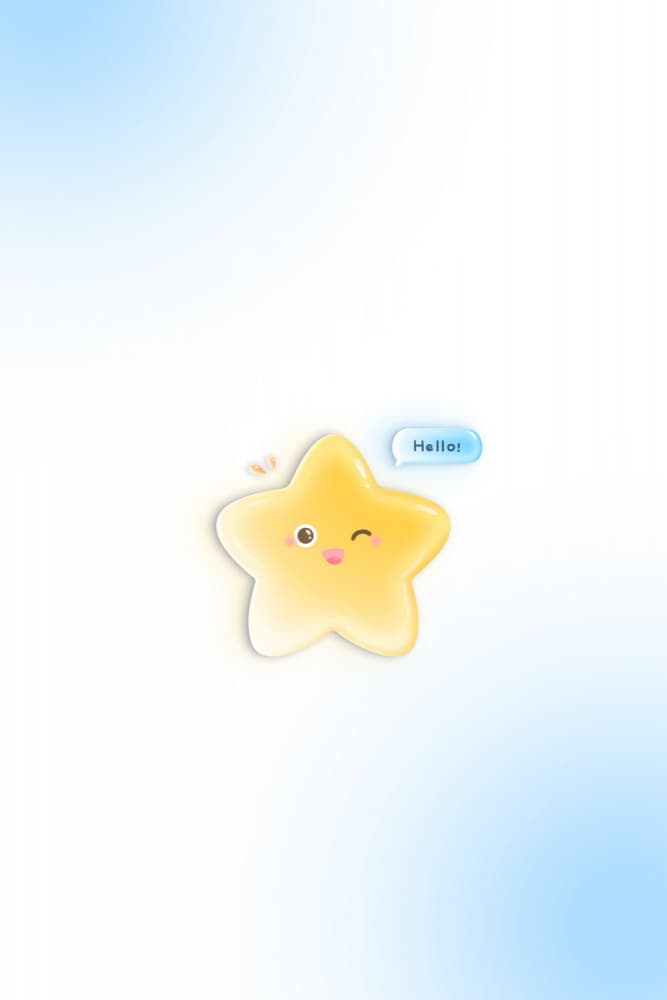 Cute Winking Star by Xuan Thai — canvas wall art