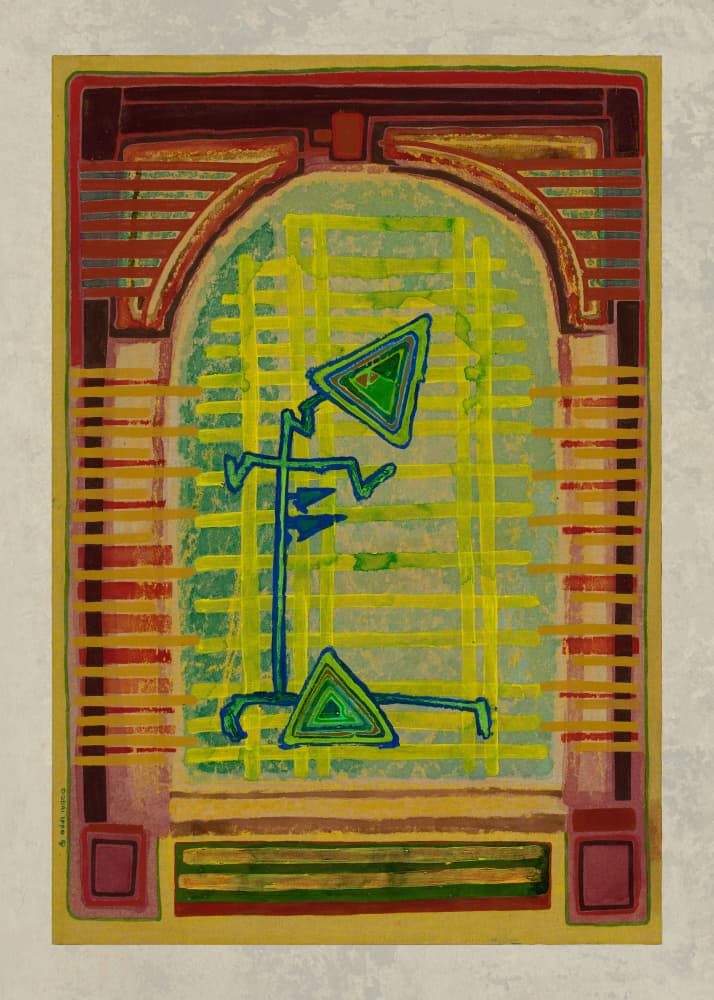 Geometric Figure In Arch by Dobri Gjurkov — canvas wall art