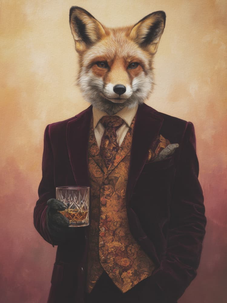 Dapper Fox Gentleman by Andreas Magnusson — canvas wall art