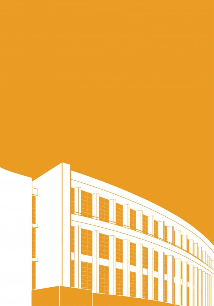 Curved Urban Architecture by zaglono — canvas wall art