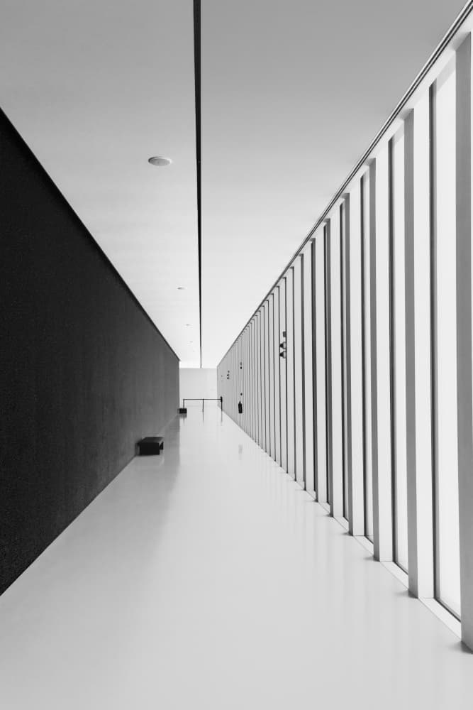 Modern Hallway Perspective by Olavo Azevedo — canvas wall art