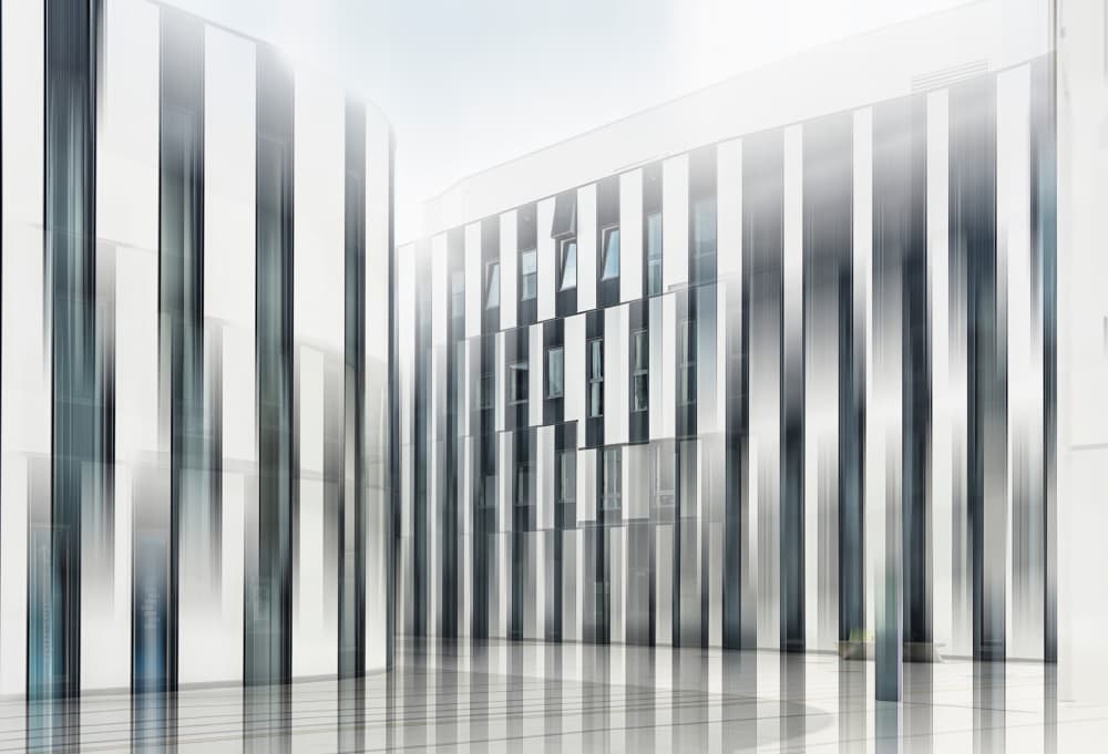 Modern Striped Architecture by Marianne Wogeck — canvas wall art