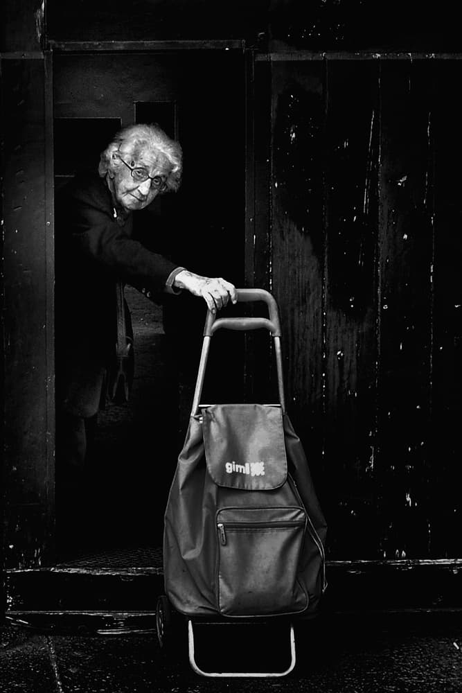 Elderly Woman's Glimpse by Antonio Grambone — canvas wall art