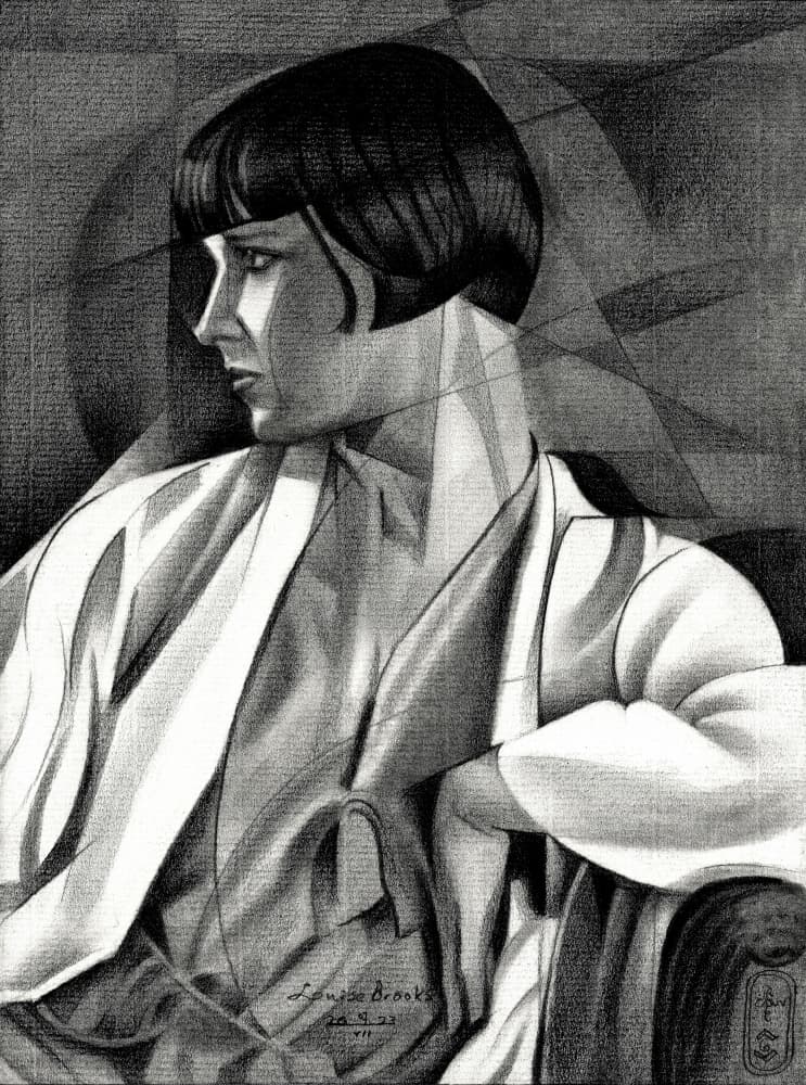 Art Deco Woman Profile by Corné Akkers — canvas wall art