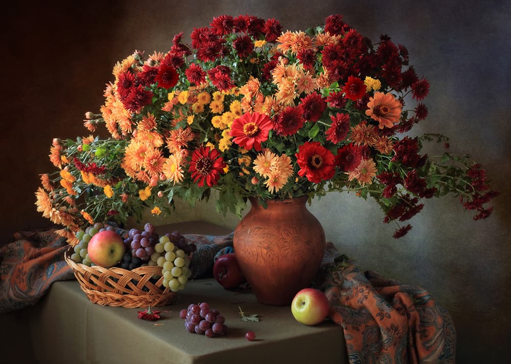 Vibrant Autumn Still Life by Tatyana Skorokhod — canvas wall art