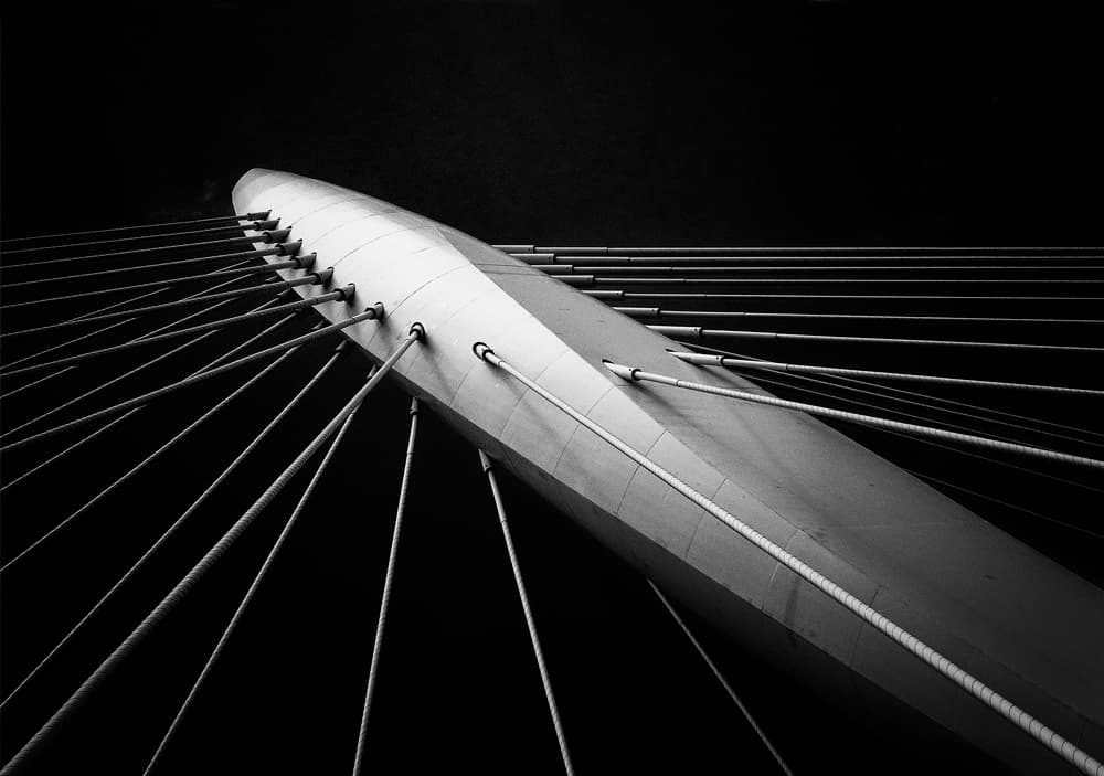 Abstract Cable Bridge by Gerard Jonkman — canvas wall art