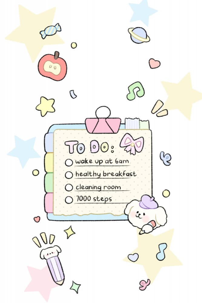 Kawaii To Do List by Xuan Thai — canvas wall art