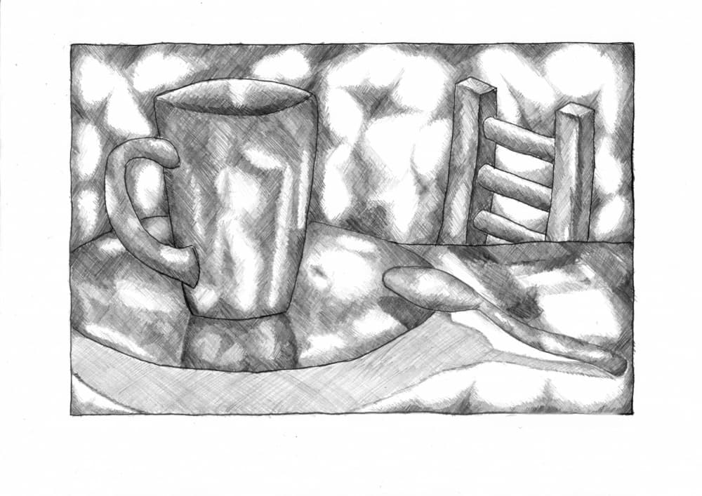 Mug and Ladder Still Life by Kulik — canvas wall art