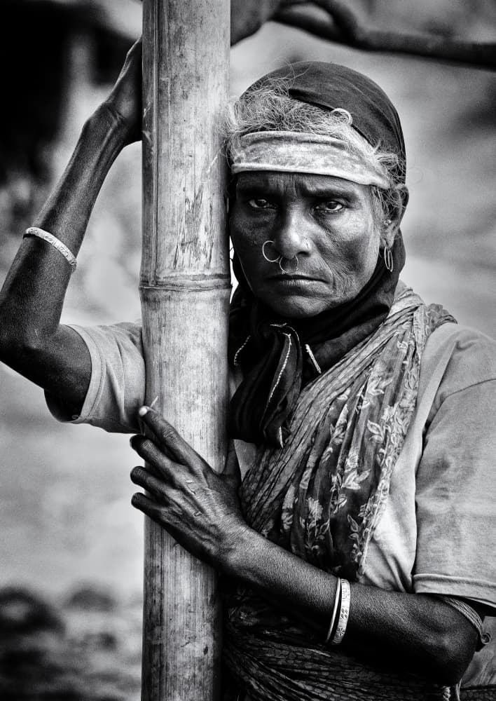 Old Woman Deep Gaze by Garik — canvas wall art