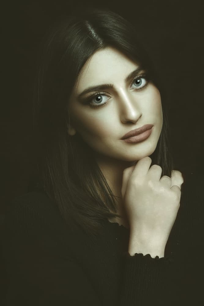 Thoughtful Woman Portrait by Farid Kazamil — canvas wall art