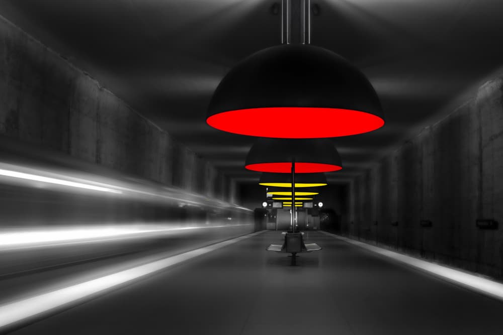 Urban Subway Lights by Andy Dauer — canvas wall art