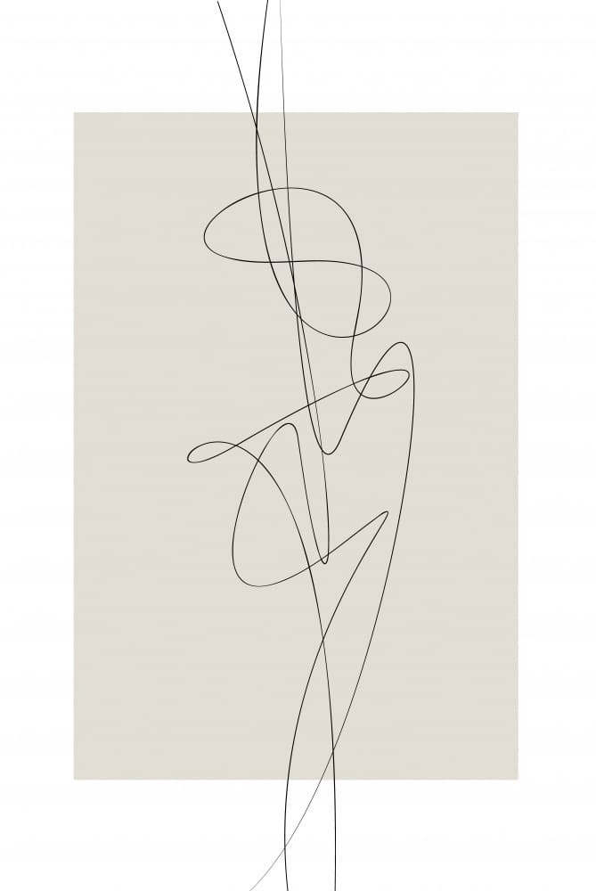 Modern Fluid Line Art by Oju Design — canvas wall art