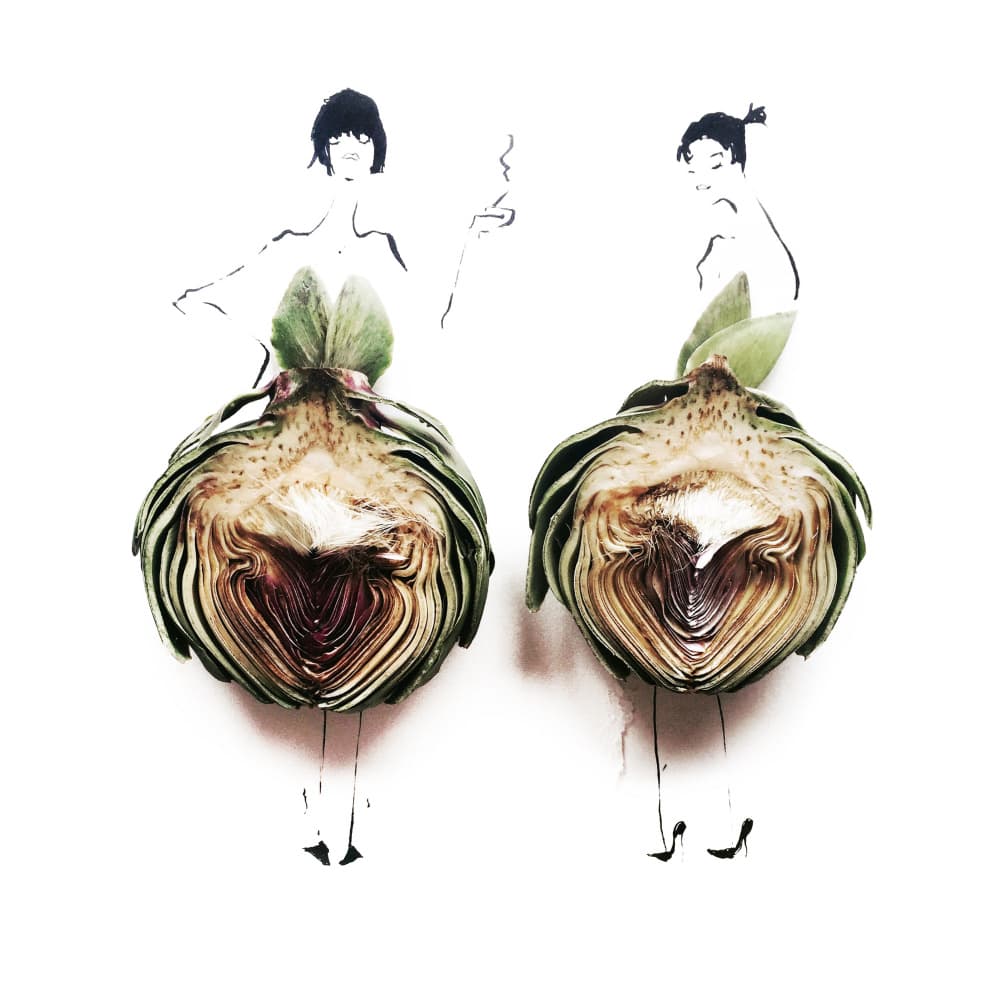 Chic Artichoke Fashion by Gretchen Roehrs — canvas wall art