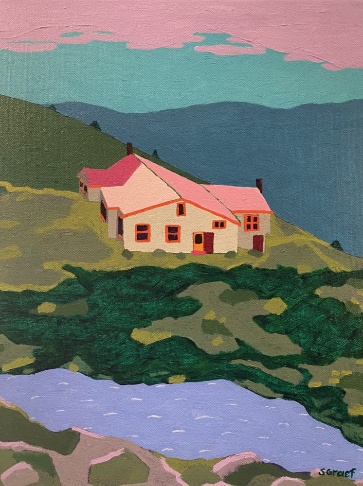 Lakes of the Clouds Hut by Sue Graef — canvas wall art