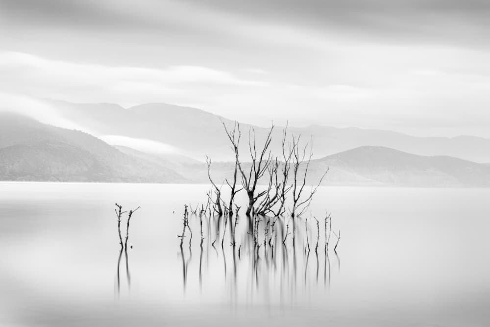 Misty Mountain Lake by George Digalakis — canvas wall art