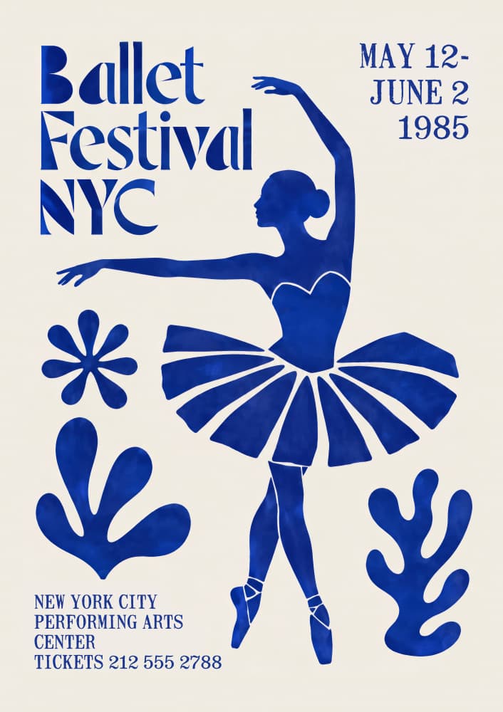 Blue Ballet Festival by Patryk Krygowski — canvas wall art