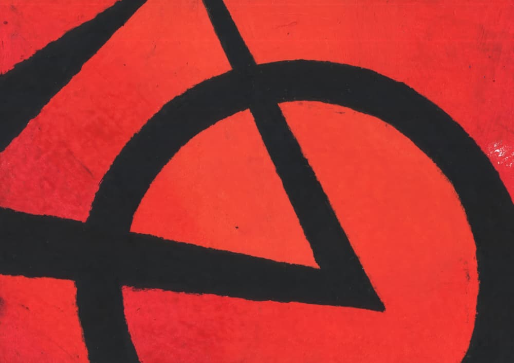 Red Black Geometry by Kulik — canvas wall art