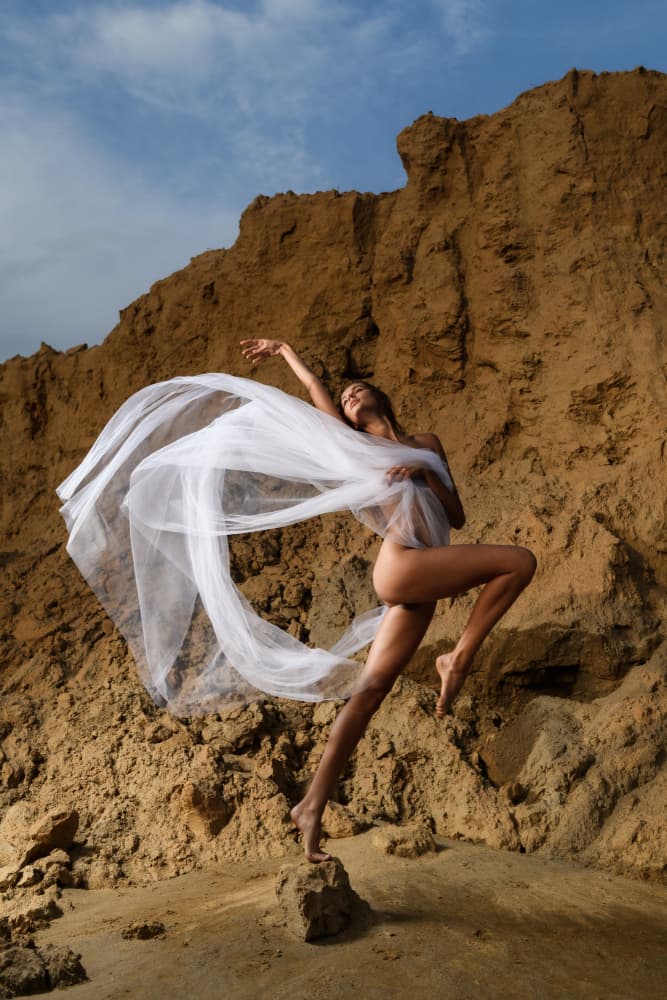 Nude Dancer Golden Sands by Rostovskiy Anton — canvas wall art