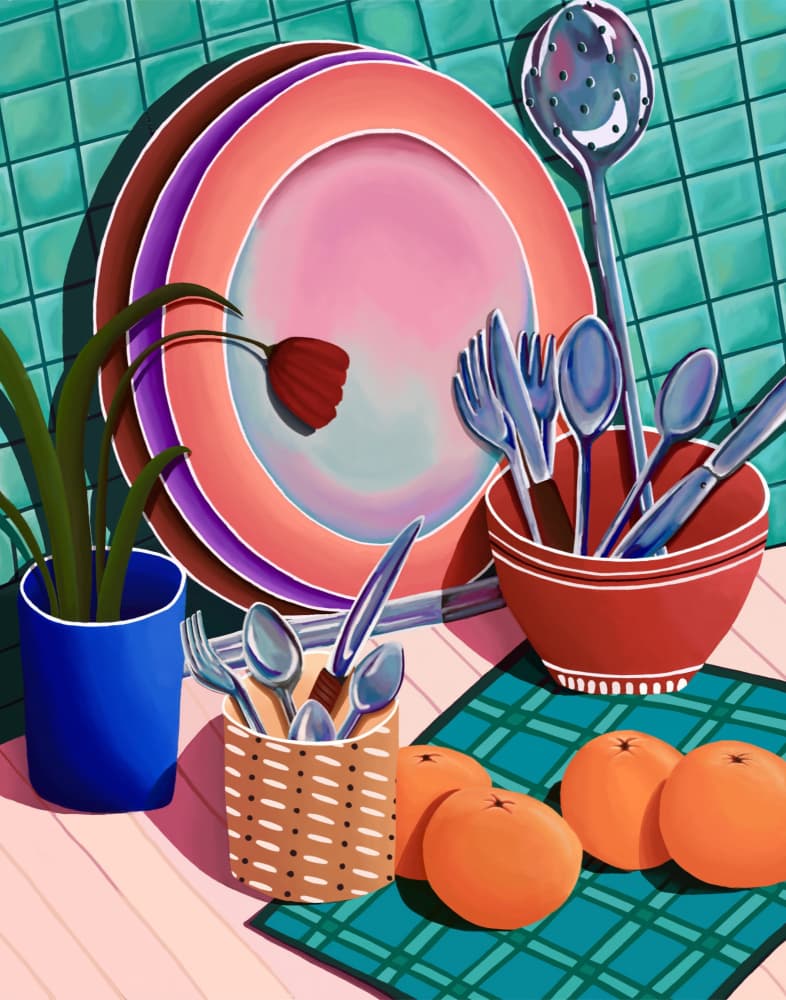 Kitchen Reverie by Nidhi Kachhadiya — canvas wall art