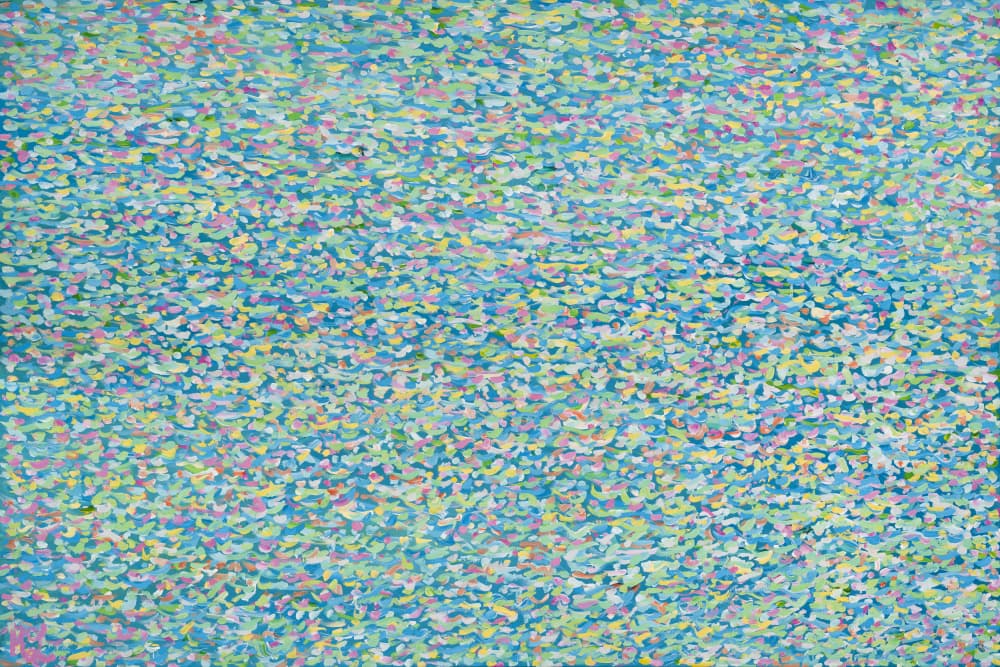 Vibrant Dotted Field by Helen Joynson — canvas wall art