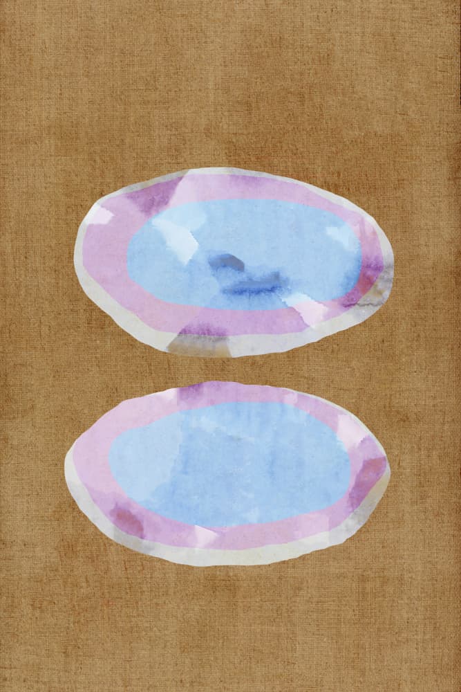 Soft Blue Ovals by cartissi — canvas wall art
