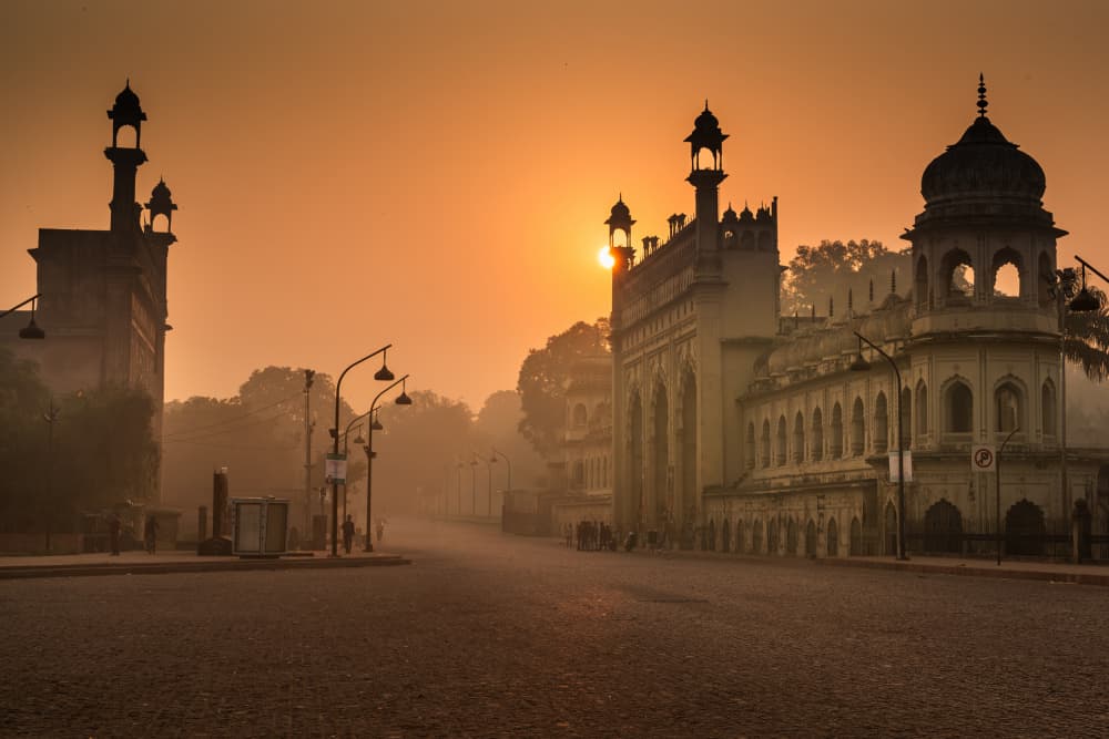 Misty Lucknow Sunrise by Shobhit Chawla — canvas wall art
