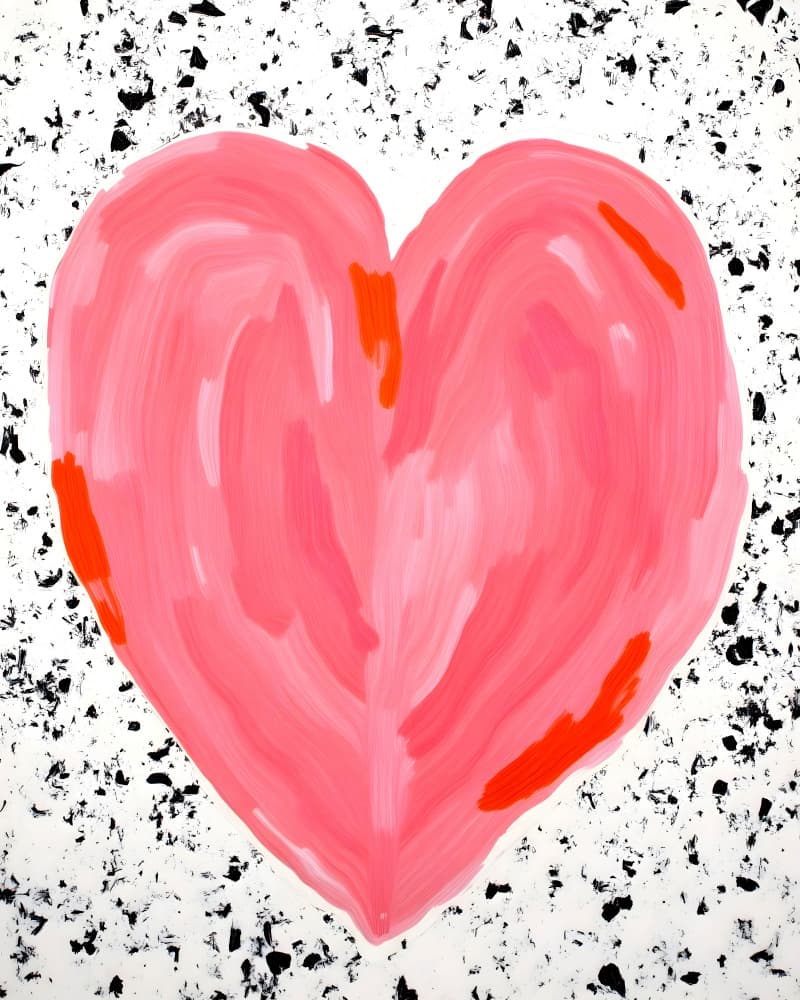 Pink Love Splatter by Uma Gokhale — canvas wall art
