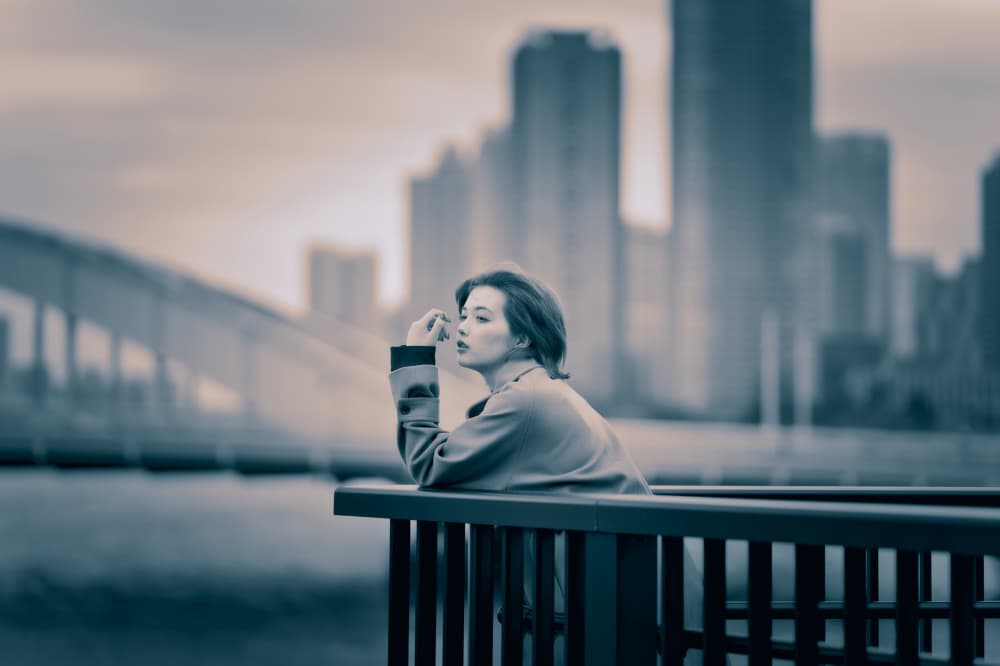 Serene Urban Reflection by moucorn — canvas wall art