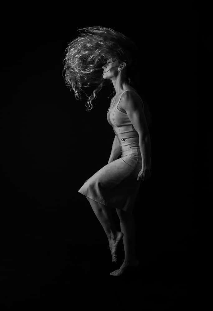 Expressive Hair Flip by Svetlana Kirzh — canvas wall art