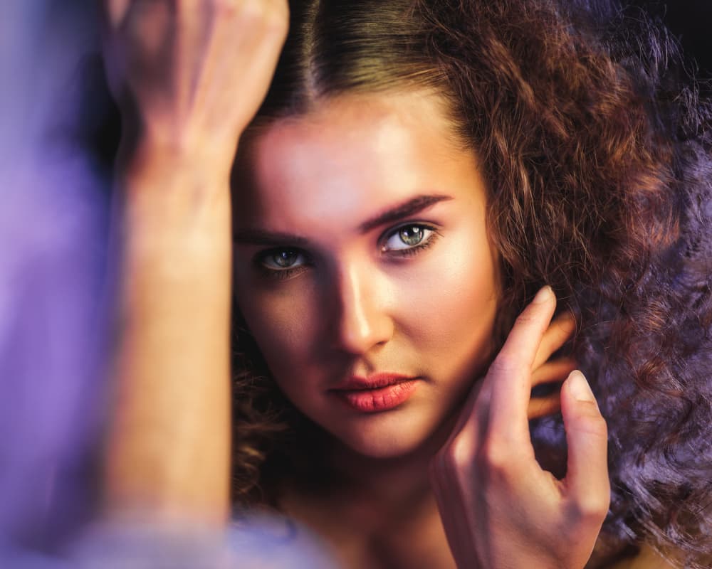 Intense Female Gaze by Vasil Nanev — canvas wall art
