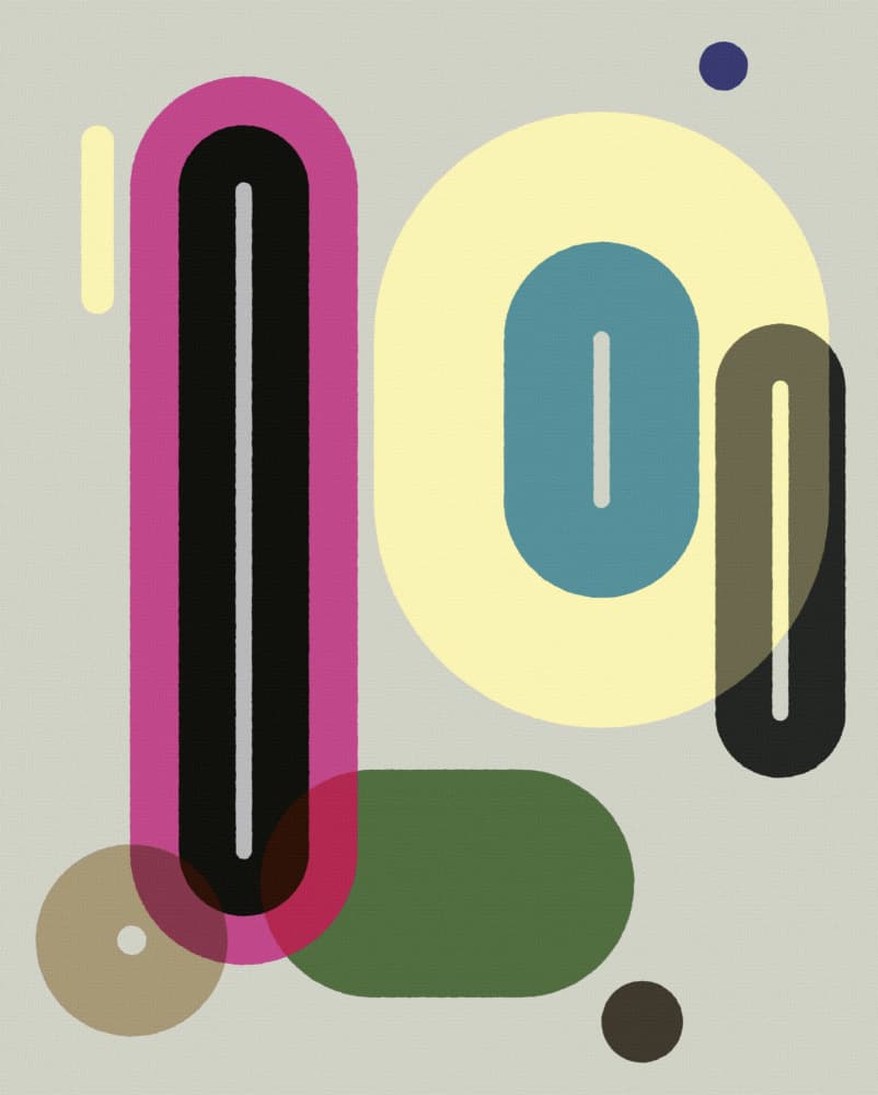 Playful Geometric Composition by Rafa Mateo — canvas wall art